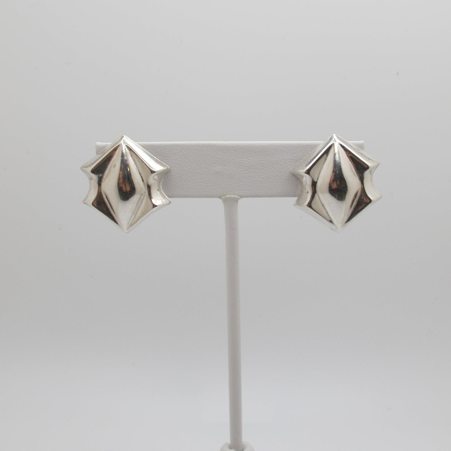 Vintage Curved silver earrings
