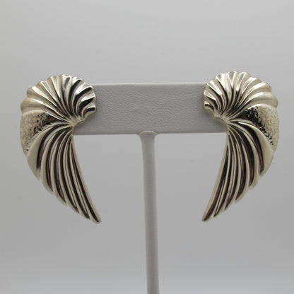 Vintage Silver Wing Earrings